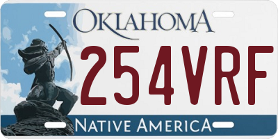 OK license plate 254VRF