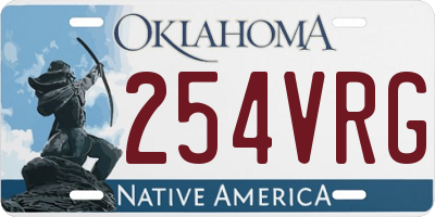OK license plate 254VRG