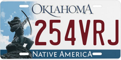 OK license plate 254VRJ