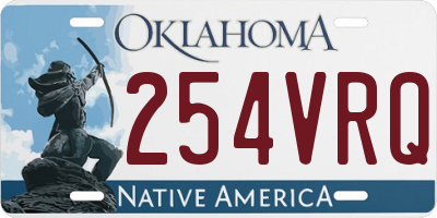 OK license plate 254VRQ