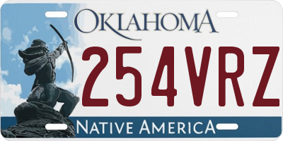 OK license plate 254VRZ