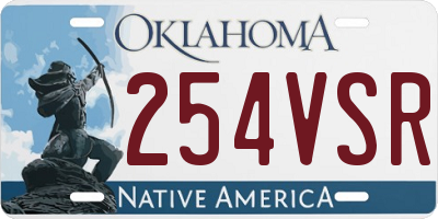 OK license plate 254VSR