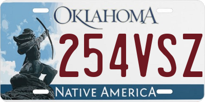 OK license plate 254VSZ
