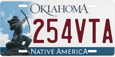 OK license plate 254VTA