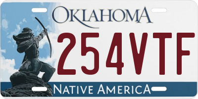OK license plate 254VTF