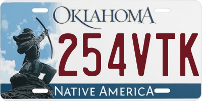 OK license plate 254VTK