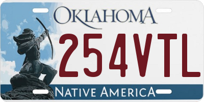 OK license plate 254VTL