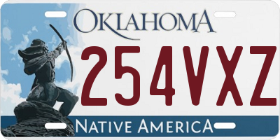 OK license plate 254VXZ