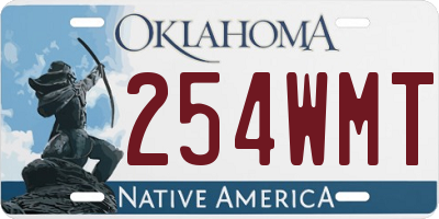 OK license plate 254WMT