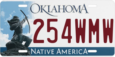 OK license plate 254WMW