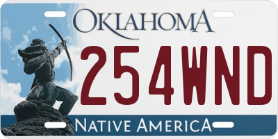 OK license plate 254WND