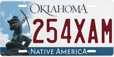 OK license plate 254XAM