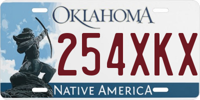 OK license plate 254XKX