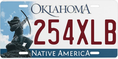 OK license plate 254XLB