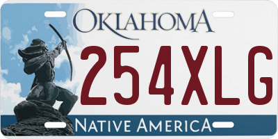 OK license plate 254XLG