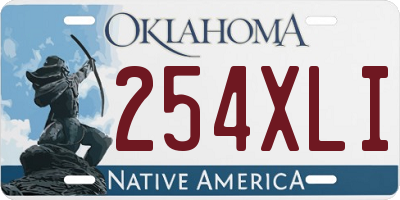 OK license plate 254XLI