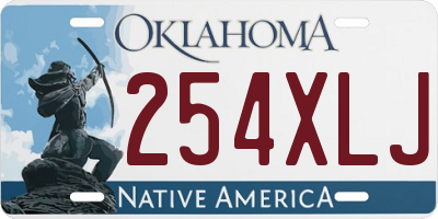 OK license plate 254XLJ