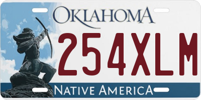 OK license plate 254XLM