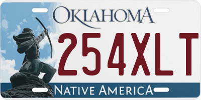 OK license plate 254XLT
