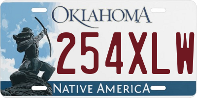 OK license plate 254XLW
