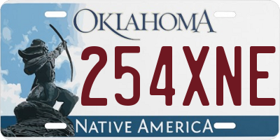 OK license plate 254XNE