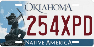 OK license plate 254XPD