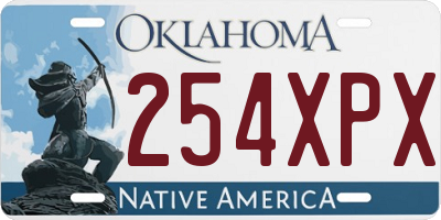 OK license plate 254XPX