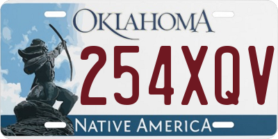 OK license plate 254XQV