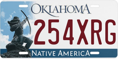 OK license plate 254XRG