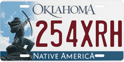 OK license plate 254XRH