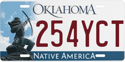 OK license plate 254YCT