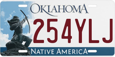 OK license plate 254YLJ