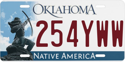 OK license plate 254YWW