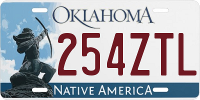 OK license plate 254ZTL