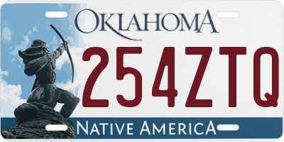 OK license plate 254ZTQ