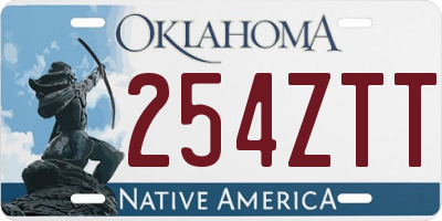 OK license plate 254ZTT