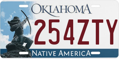 OK license plate 254ZTY