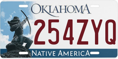 OK license plate 254ZYQ