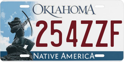 OK license plate 254ZZF