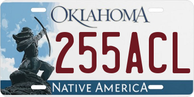 OK license plate 255ACL