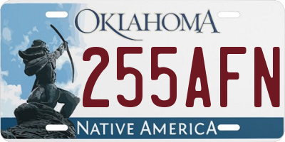 OK license plate 255AFN