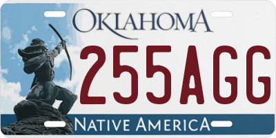 OK license plate 255AGG