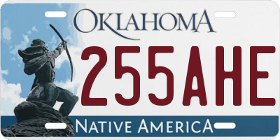 OK license plate 255AHE