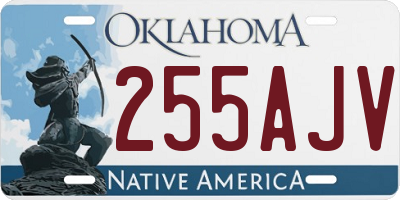 OK license plate 255AJV
