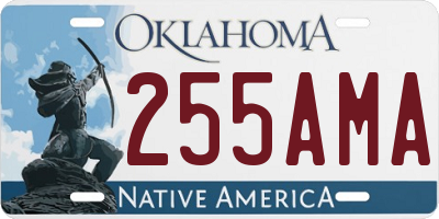 OK license plate 255AMA