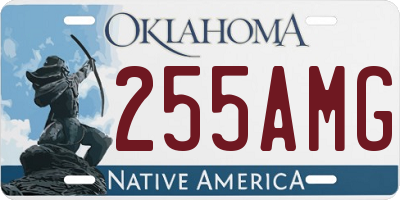 OK license plate 255AMG