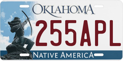 OK license plate 255APL