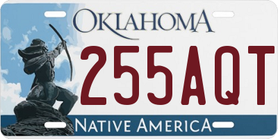OK license plate 255AQT