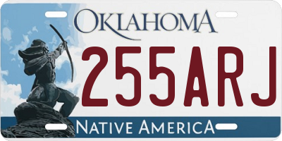 OK license plate 255ARJ