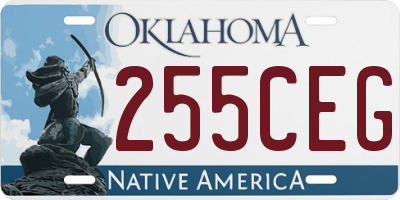 OK license plate 255CEG